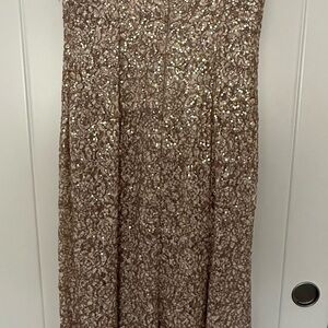 Elegant Sequin Skirt - Gold